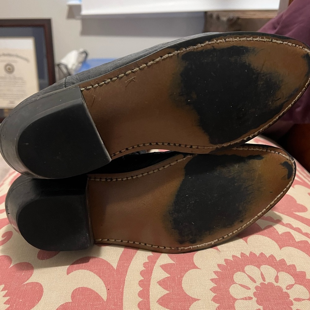 Gently Worn and well cared for Women’s Black Leather Upper Slouch Cowboy Boots - Picture 8 of 14